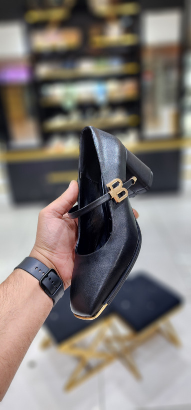 کفش مجلسی پاشنه بلند مشکی مات